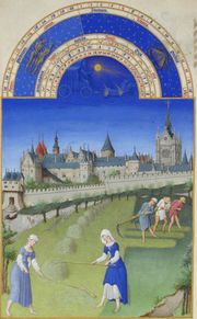 July, from the Trs riches heures du duc de Berry